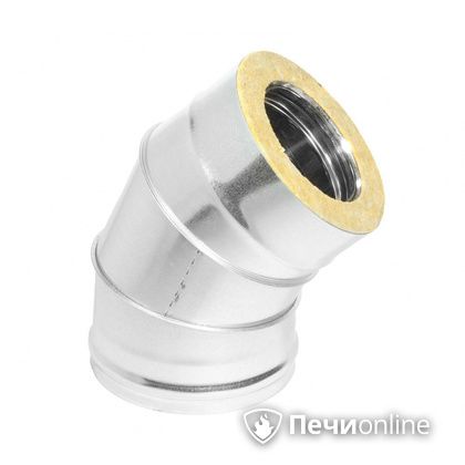 Колено 135° (45°) Теплов и Сухов Отвод Термо 45* ОТ-Р 430-0.5/оцинковка D150/210 в Актобе