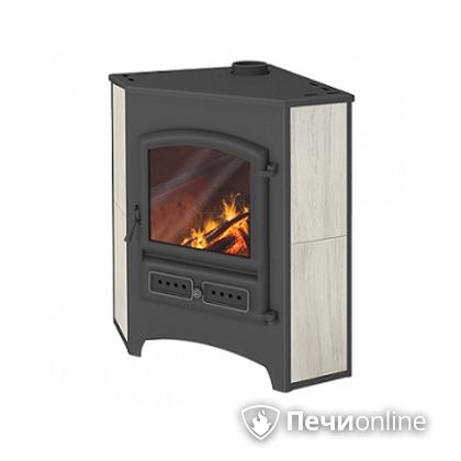 Печь-камин Этна (БКД) угловой беж. 9 кВт (150 кв.м) в Актобе