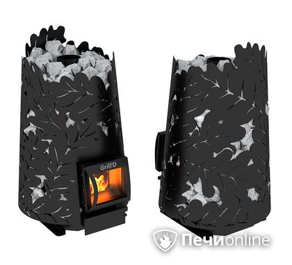 Дровяная печь-каменка GrillD Dubravo 180 short black в Актобе