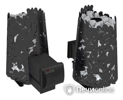 Дровяная печь-каменка GrillD Dubravo mini long black в Актобе