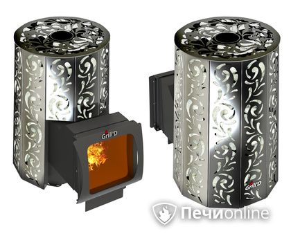 Дровяная печь-каменка GrillD Violet window long Max Жадеит 100 в Актобе