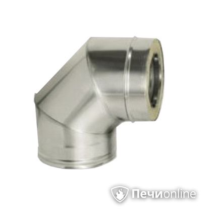 Дымоход Дымок Колено 90° с изоляцией 0.5 мм. OТFR90 120/200 в Актобе