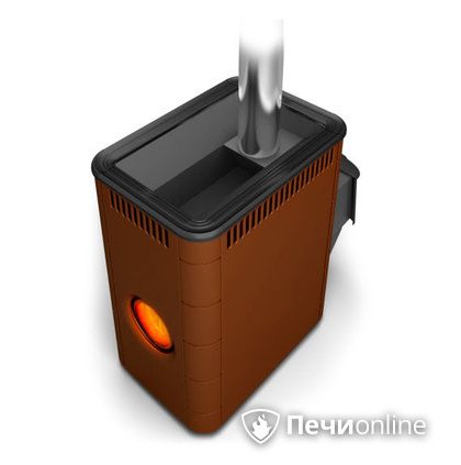 Дровяная банная печь TMF  Аврора Inox ДА Иллюминатор терракота  в Актобе