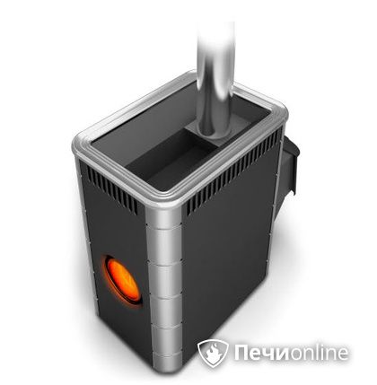 Дровяная банная печь TMF Аврора Inox ДА Иллюминатор антрацит НВ  в Актобе