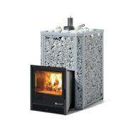 Дровяная печь-каменка ИзиСтим Ялта 25К (Хохлома), AISI 321