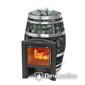 Дровяная банная печь TMF Саяны XXL 2015 Carbon Витра с закрытой каменкой в Актобе