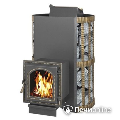 Дровяная банная печь Везувий Скиф с закрытой каменкой (270) в Актобе