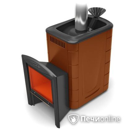 Дровяная банная печь TMF Гейзер 2014 Carbon Витра терракота в Актобе