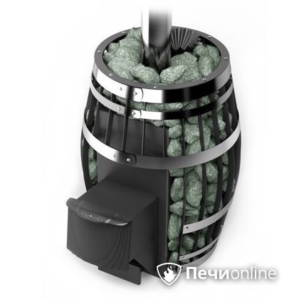 Дровяная банная печь TMF Саяны XXL 2015 Inox с закрытой каменкой и теплообменником дверь антрацит в Актобе