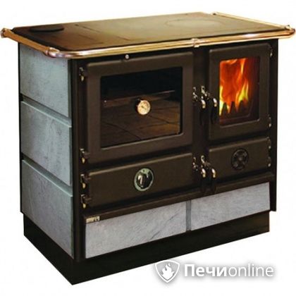 Отопительно-варочная печь MBS Thermo Magnum Stone L с теплообменником и духовым шкафом в Актобе