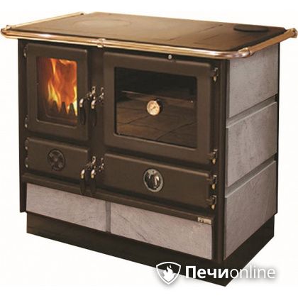 Отопительно-варочная печь MBS Thermo Magnum Stone R с теплообменником и духовым шкафом в Актобе